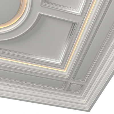 Кессонный потолок с подсветкой в классическом стиле .Modern coffered illuminated ceiling — Вид 2
