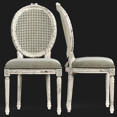 Eloquence Louis Cane Dining Chair in Antique White — Вид 1