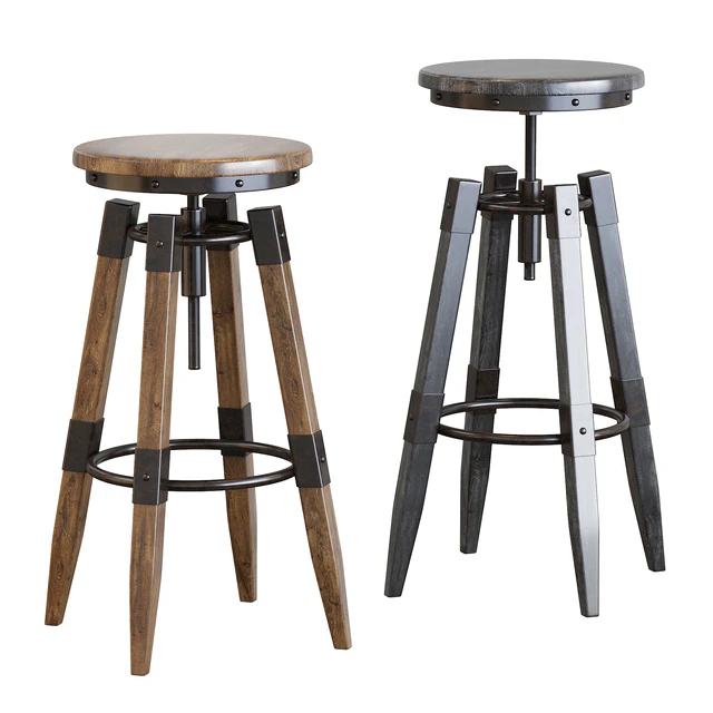 BY-lYJ Bar Stool Industrial Vintage Metal — Скачать