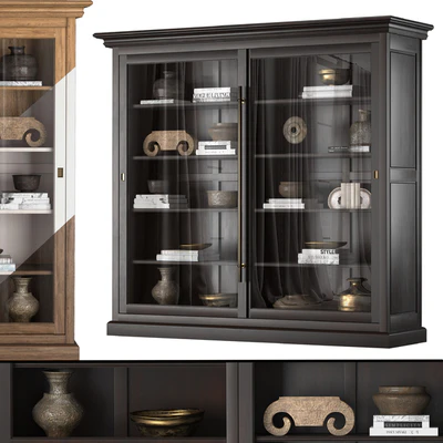 CABINET WITH SLIDING DOORS 61460863 BLK — Ver 1