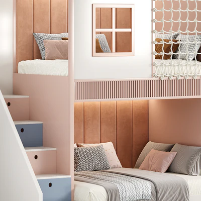 Designer two-level bed Kids room 24 — Ver 2