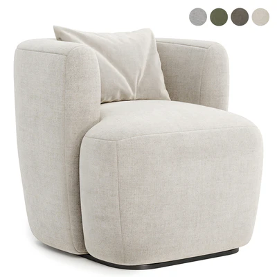 Fauteuil in bouclette Nidou armchair — Ver 1