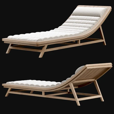 Wooden outdoor chaise lounge L15 — Ver 1