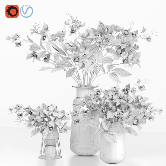 Gardenia / jasmine bouquet vases — Descargar