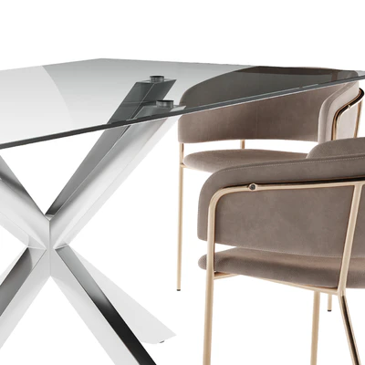 La forma table Arya & Konnie chair dining set 2 — View 2