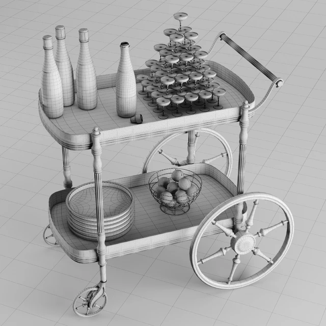 Bar cart champagne — Descargar