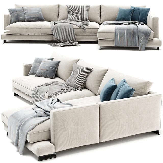 Flexform Long Island Chaise Longue Sofa — Descargar