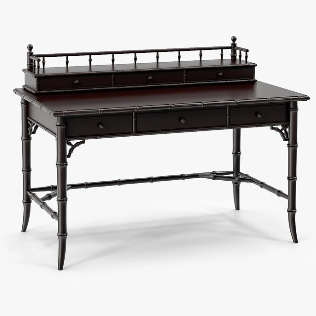 Century Furniture Faux-Bamboo Black Desk — Descargar