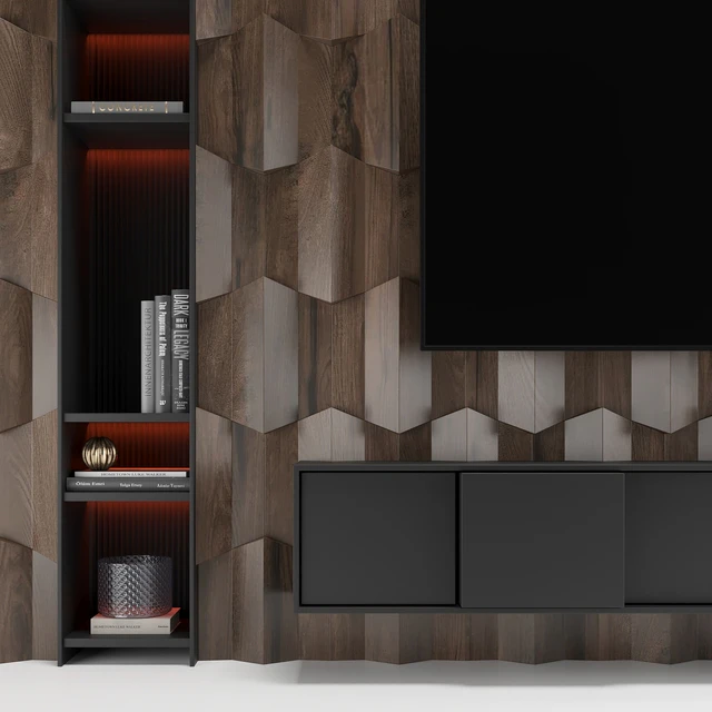 Tv Wall 022 wood — Descargar