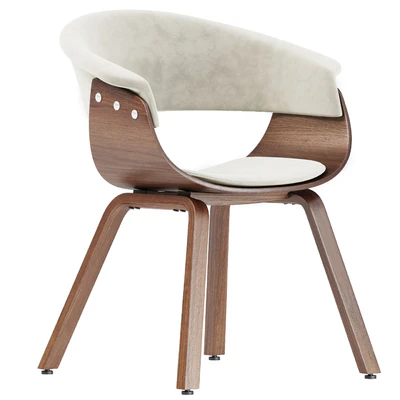 Walnut Wood Modern Dining Chair — Ver 1