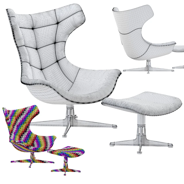 Poltrona Frau / Regina Armchair and Ottoman — Descargar