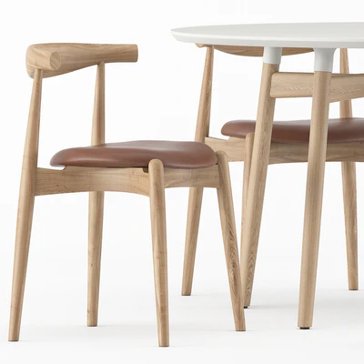 BA103-120 PRELUDIA ROUND TABLE, CH20 by Carl Hansen & Son — Вид 2