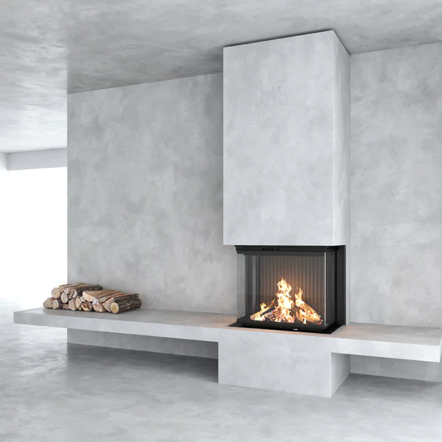 Decorative wall with fireplace set 12 — Descargar