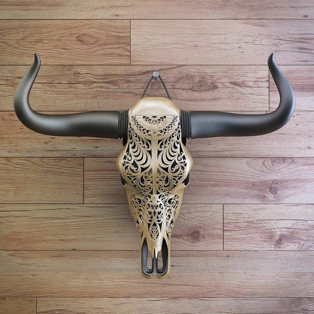 Carved cow skull — Descargar