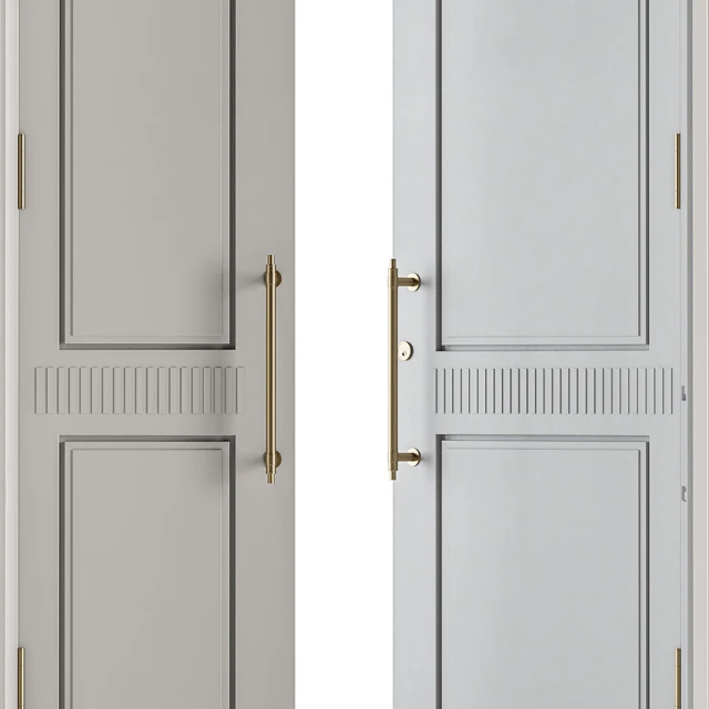 White Wooden Classic Door Set 27 — Download