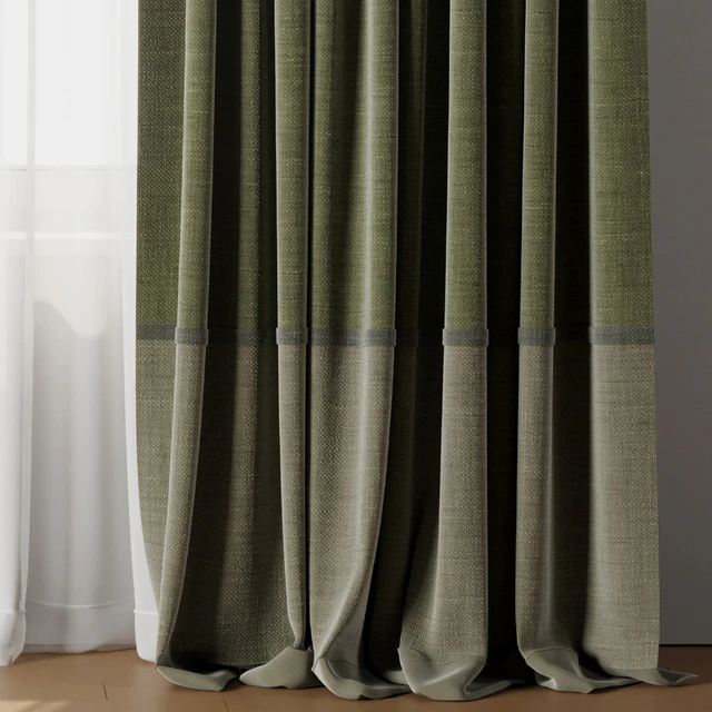 Curtain with rod 19 Green curtain HBH — Descargar
