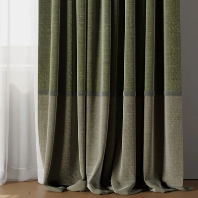 Curtain with rod 19 Green curtain HBH — Ver 2