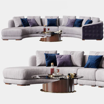 Carpanelli Contemporary Desyo Sofa Curvy Table Minerva — Ver 1