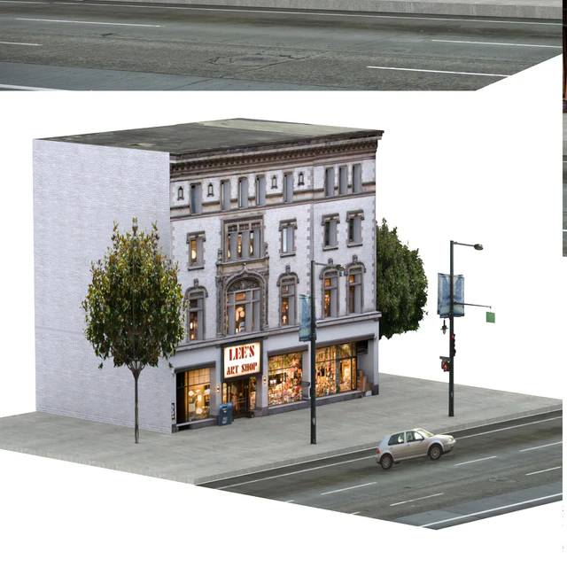 Facade for the background Vol: 6 Shop and street — Descargar