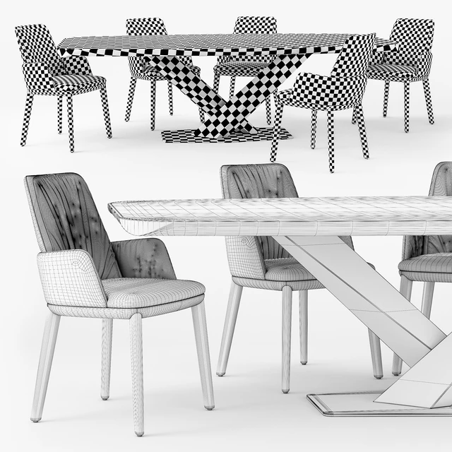 Cattelan Italia Belinda armchair Stratos table set — Descargar