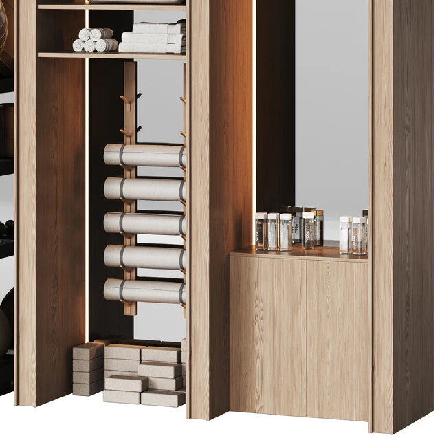 A wall with a rack for gym equipment — Descargar