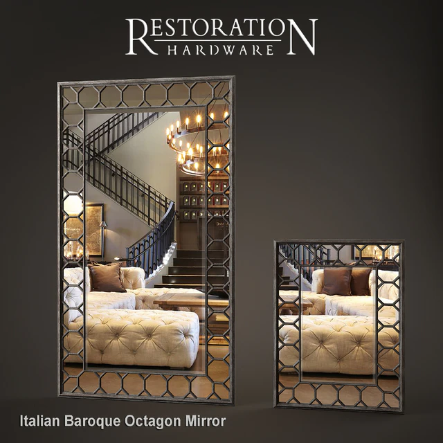 RH Italian Baroque Octagon Mirror — Скачать