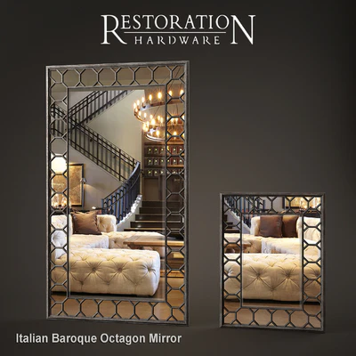 RH Italian Baroque Octagon Mirror — Вид 2