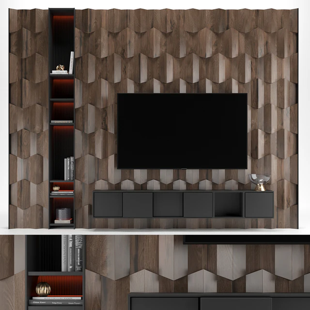 Tv Wall 022 wood — Descargar