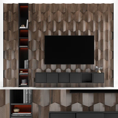 Tv Wall 022 wood — Ver 1