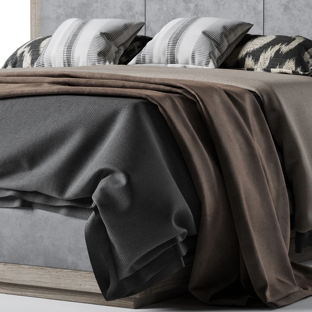 Restoration Hardware Kempton fabric platform bed — Скачать