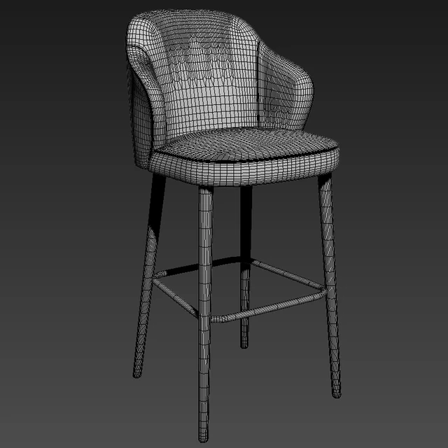 Minotti Leslie Steel Bar Stool — Descargar