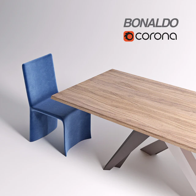 Стол Bonaldo  Big Table, стул Bonaldo  Ketch Dining Chair — Скачать