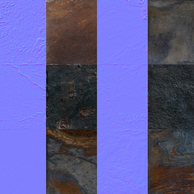 Slate and rusty slate. 9 textures — Descargar