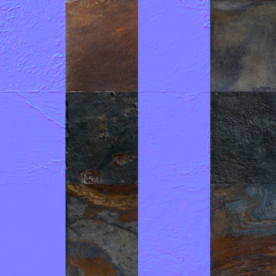 Slate and rusty slate. 9 textures — Ver 2