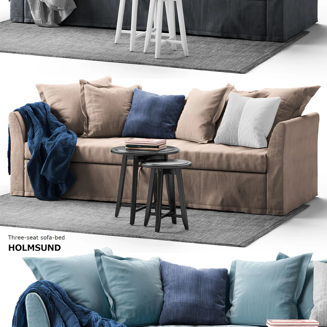 Three-seat sofa-bed HOLMSUND Ikea / ХОЛЬМСУНД Икеа — Скачать