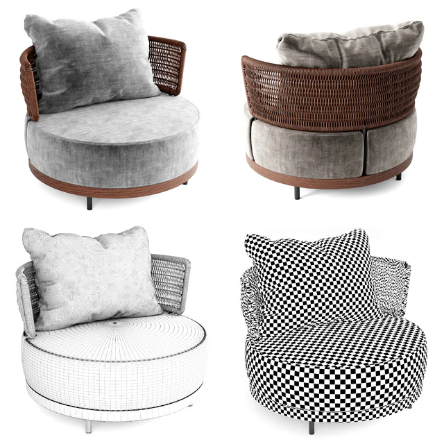 Minotti quadrado armchair — Descargar