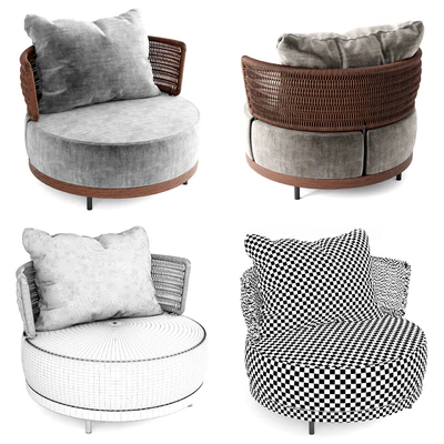 Minotti quadrado armchair — Ver 2