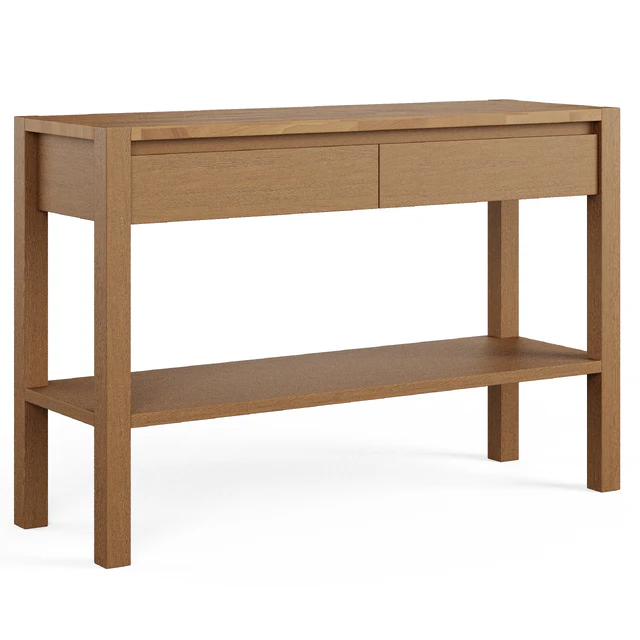 Adelita Oak Console Table with 2 Drawers — Descargar