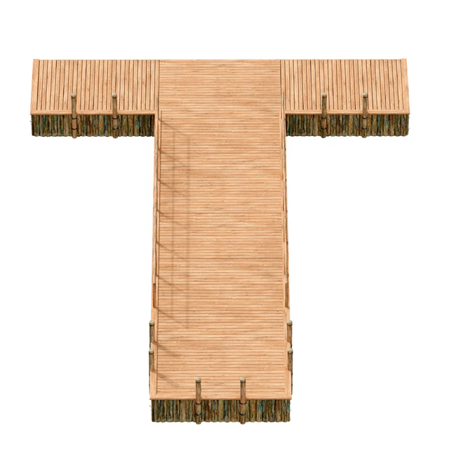 Wooden river pier — Descargar