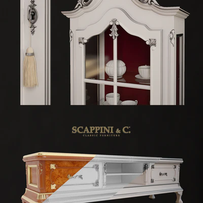 SCAPPINI SHOWCASE, TV Stand — Ver 2
