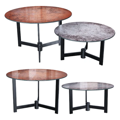 Halmar TWINS set of 2 coffee tables (gray / brown) — Ver 1