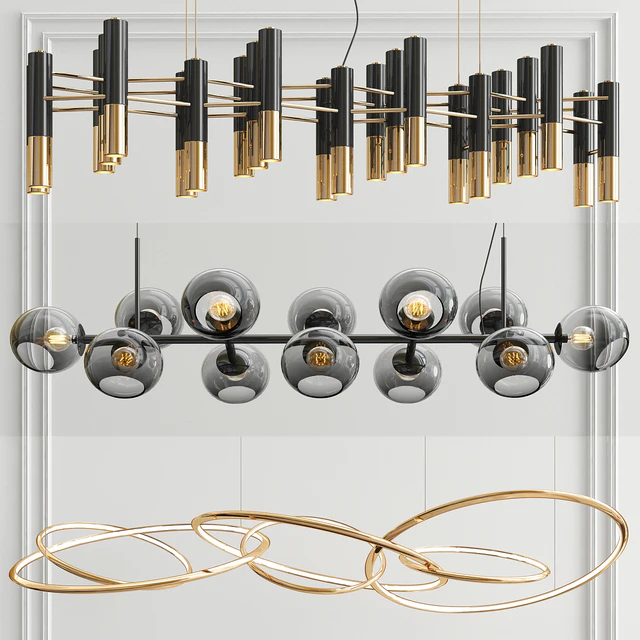 Suspension Linear Chandelier - 3 type — Descargar