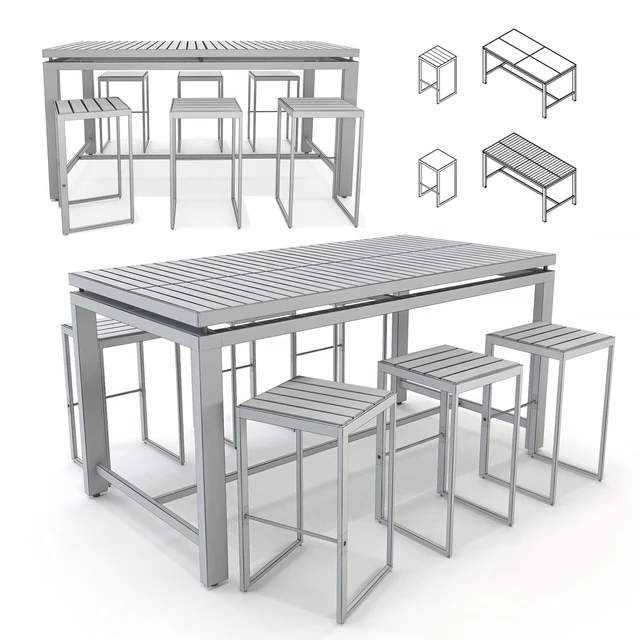 Morrison Bar Stool and Bar Table — Descargar