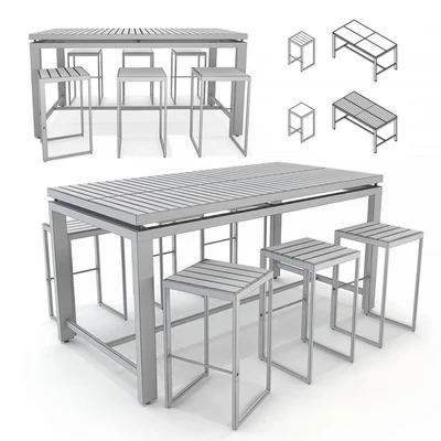 Morrison Bar Stool and Bar Table — Ver 2