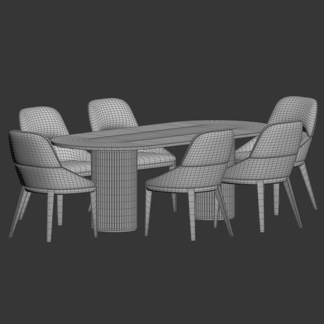Queen Chair Campbell Table Dining Set — Скачать