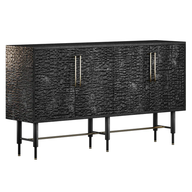 Charred wood chest of drawers — Descargar