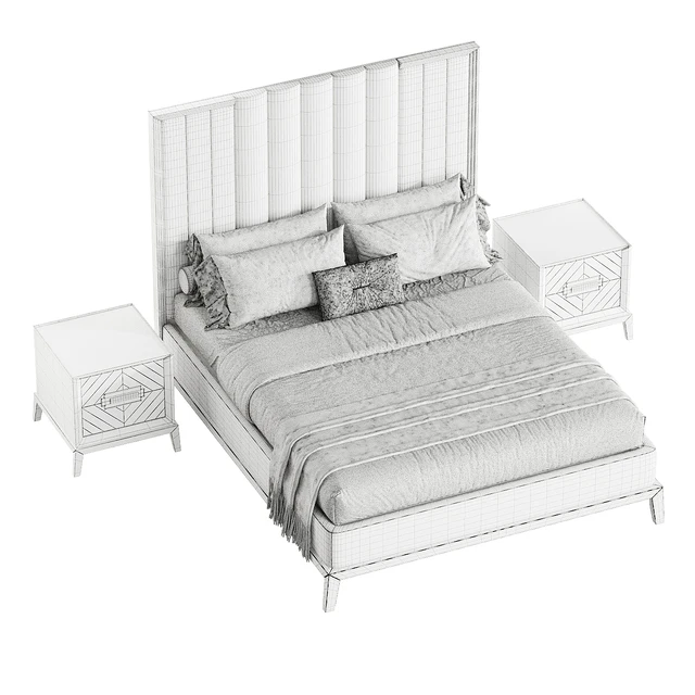 High End Art Deco Style Bed — Descargar