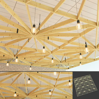 Wooden suspended ceiling 5 — Ver 1