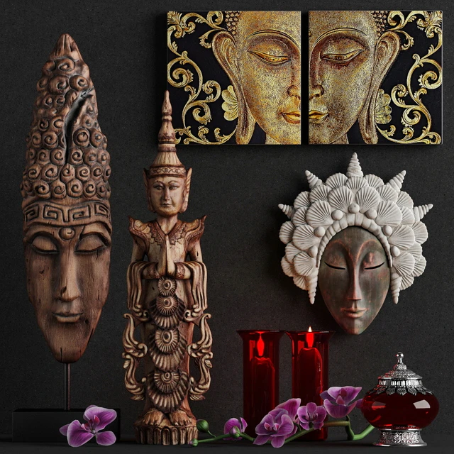 Decorative set in Asian style - factory "DesignToscano" — Descargar
