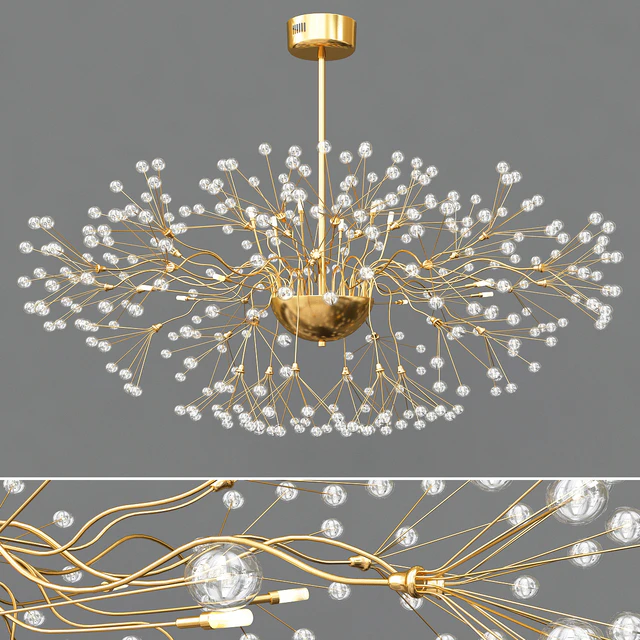 Modern Golden Glass Chandelier 1 — Download